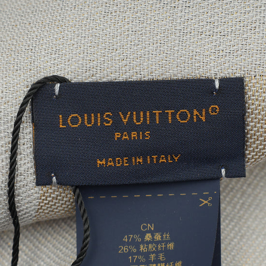 Louis Vuitton Greige Monogram Shine Shawl