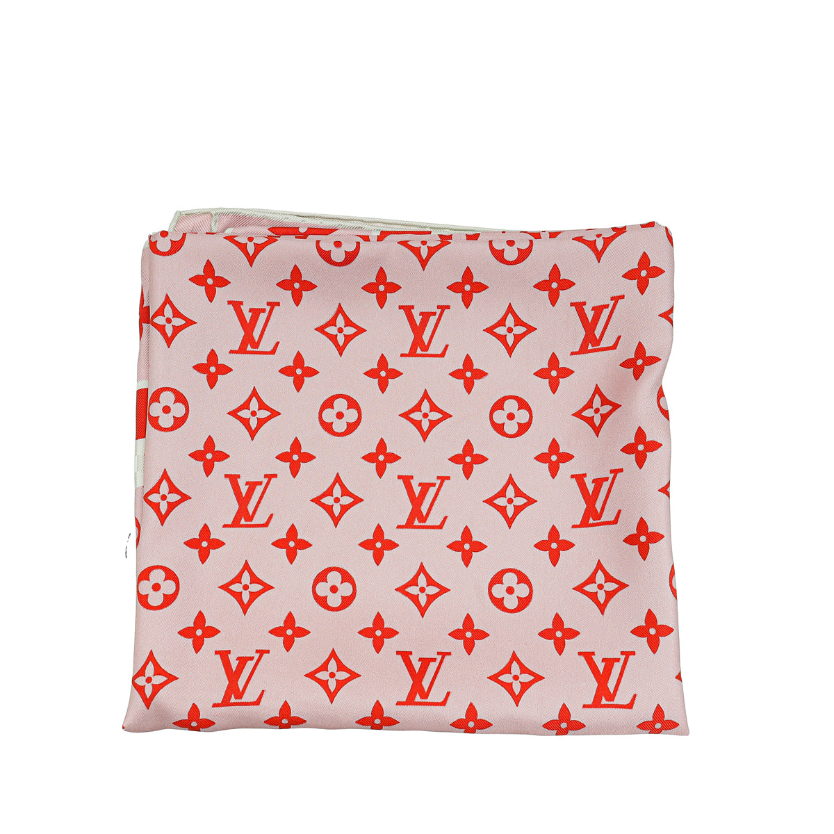 Louis Vuitton Rose Clair Monogram Infinity Square Silk Scarf 90-Hermes-THE CLOSET
