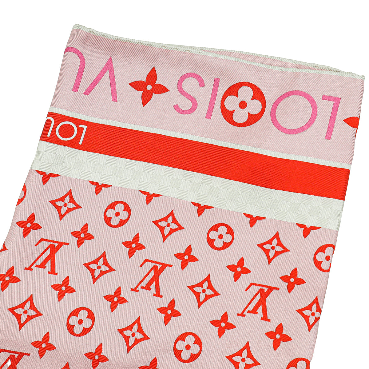 Louis Vuitton Rose Clair Monogram Infinity Square Silk Scarf 90 – THE ...