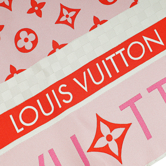 Louis Vuitton Rose Clair Monogram Infinity Square Silk Scarf 90