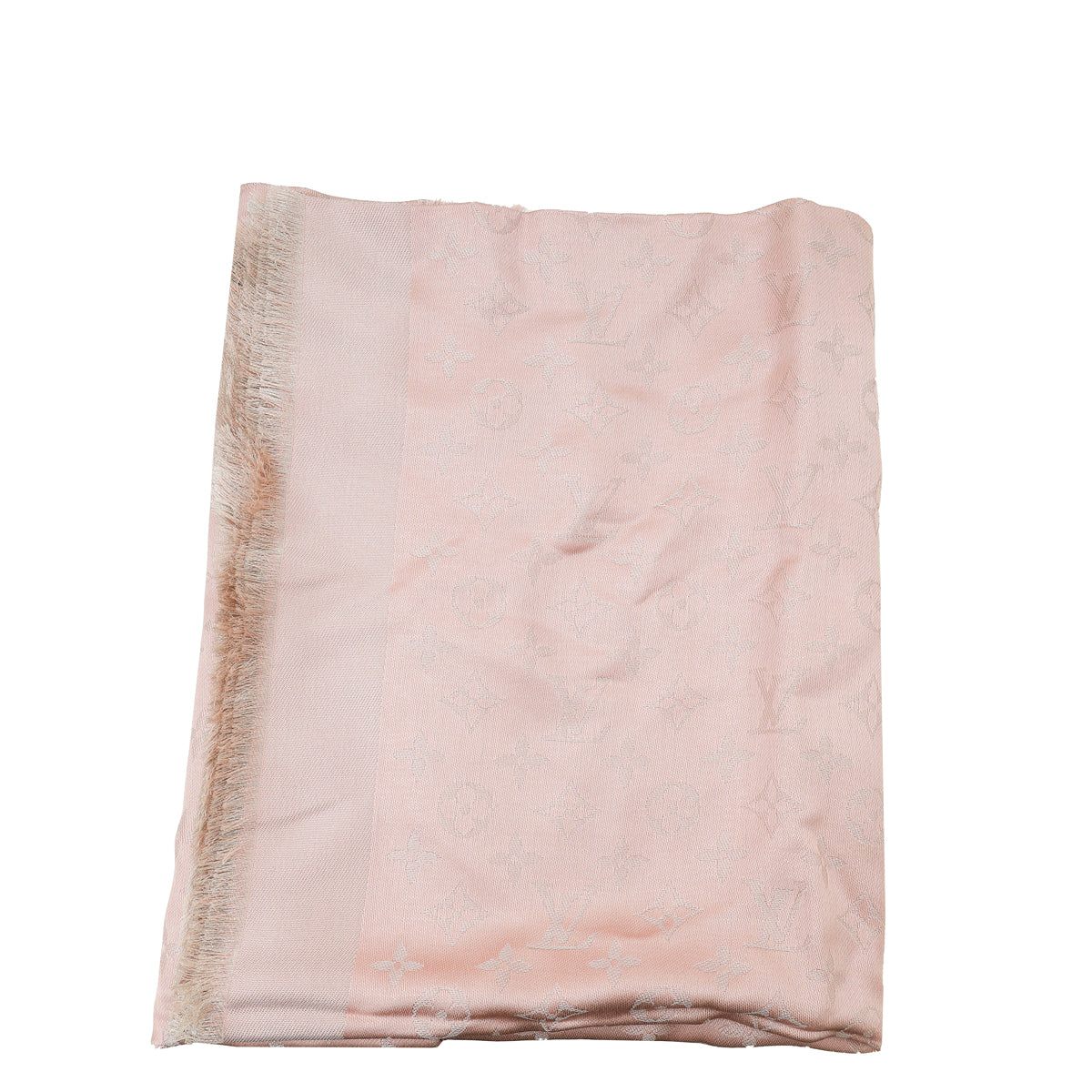 Louis Vuitton Rose Velours Monogram Shine Shawl-Louis Vuitton-THE CLOSET