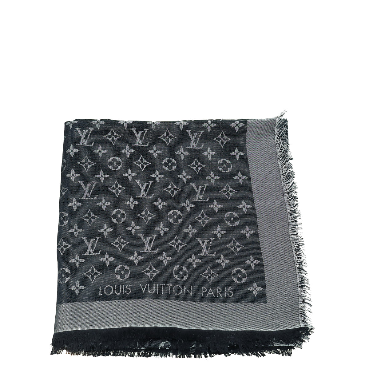 Louis Vuitton Black Monogram Shine Shawl-Louis Vuitton-THE CLOSET