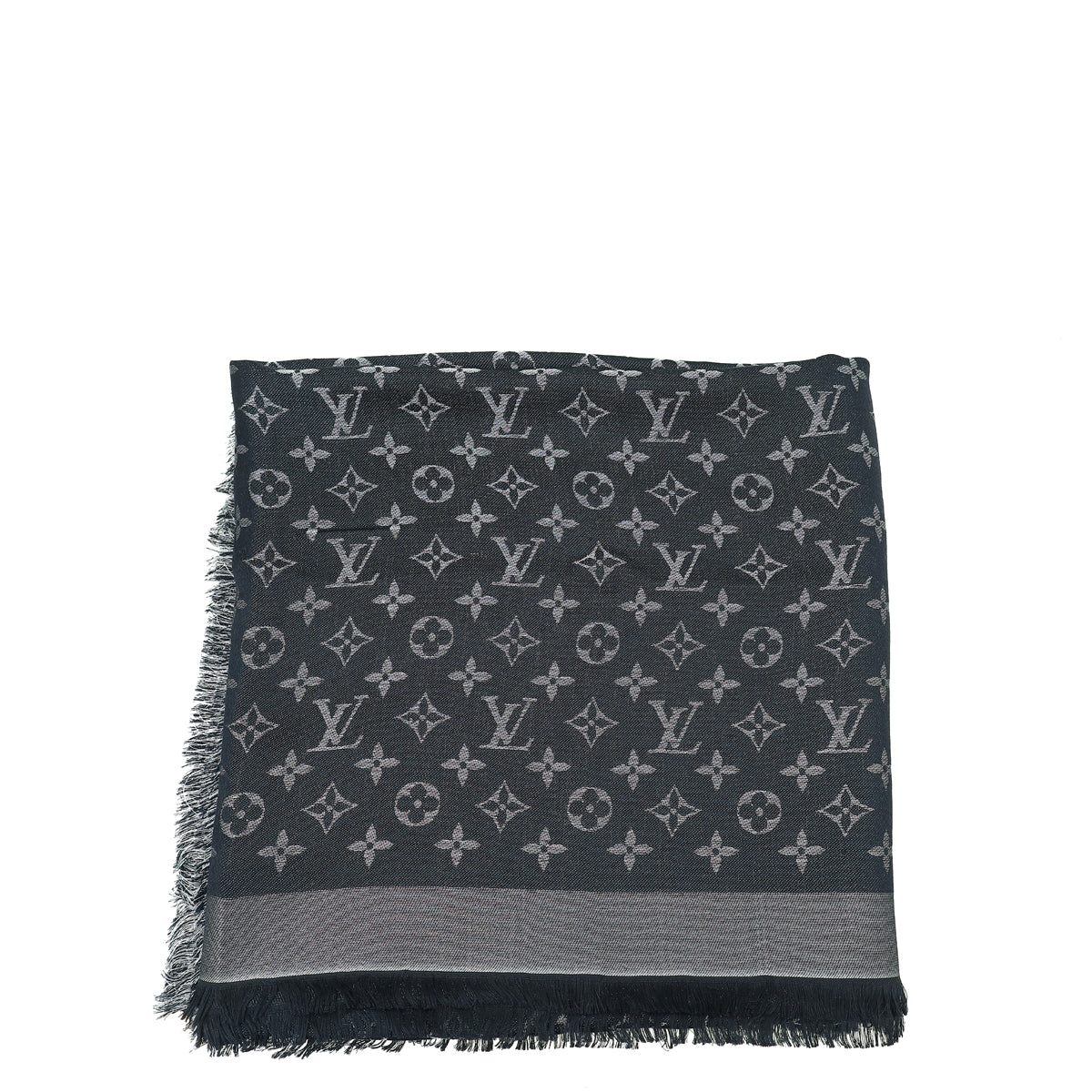 Louis Vuitton Black Monogram Shine Shawl-Louis Vuitton-THE CLOSET