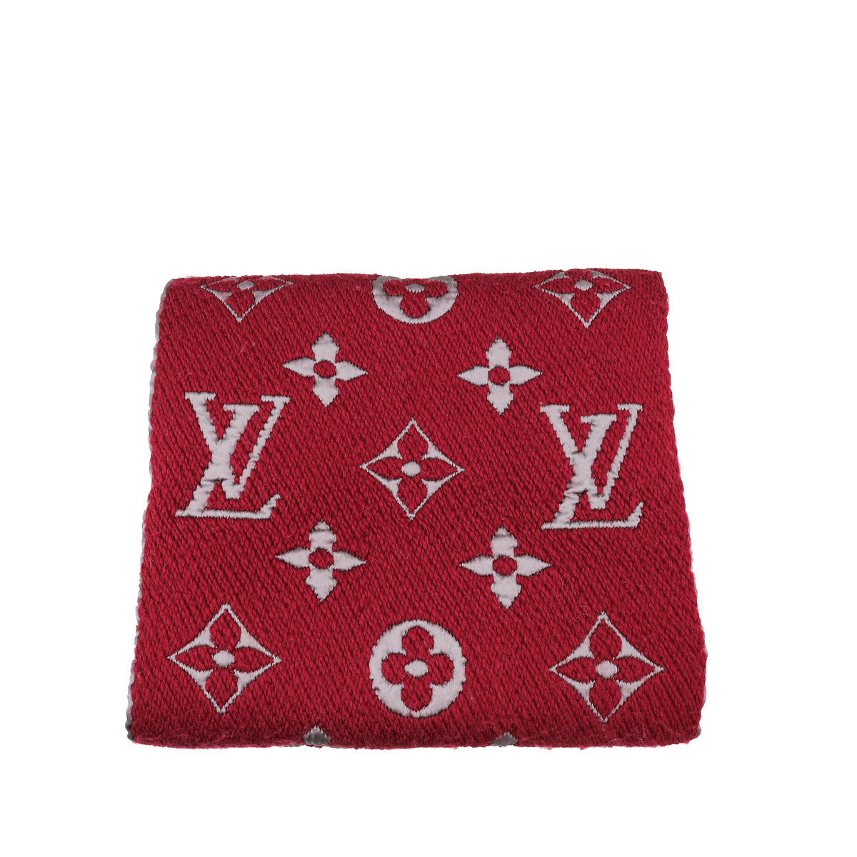 Louis Vuitton Bicolor Wool Silk Logomania Duo Scarf-Louis Vuitton-THE CLOSET