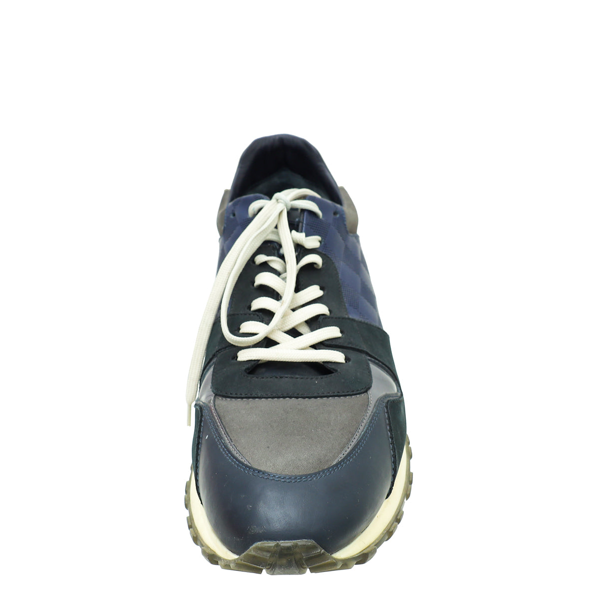 Louis Vuitton Navy Blue Damier Run Away Sneakers 9.5