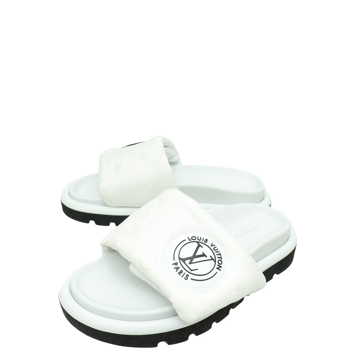Louis Vuitton White Monogram Nylon Pillow Flat Comfort Mule 36-Louis Vuitton-THE CLOSET