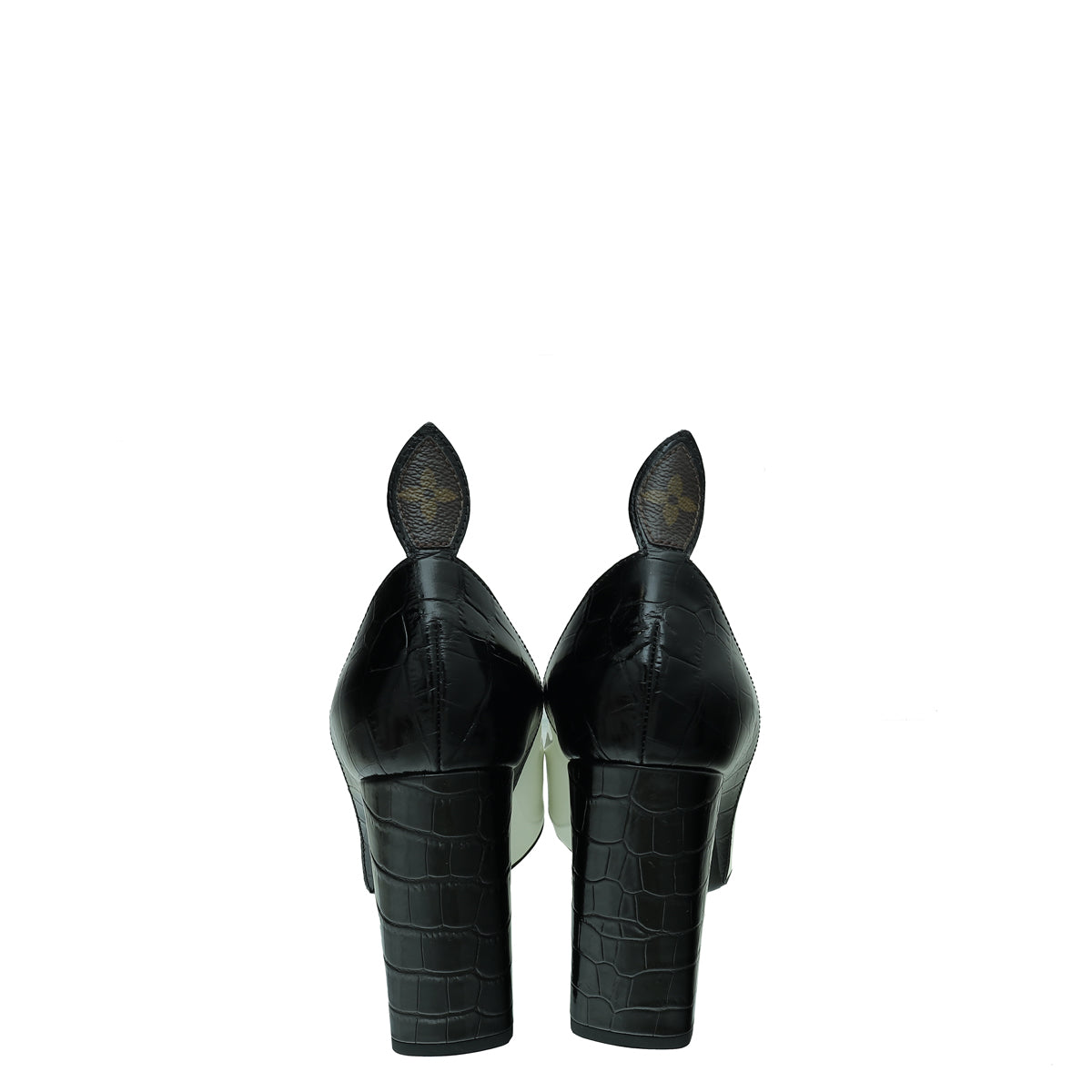 Louis Vuitton Bicolor Matchmake Calfskin Croco Embossed Pumps 41
