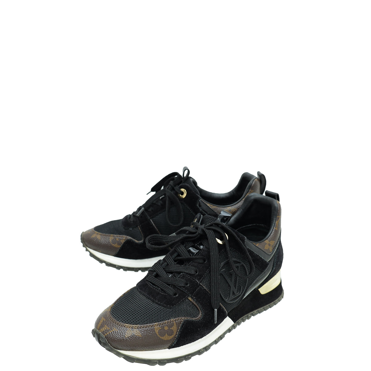 Louis Vuitton Monogram Black Run Away Sneaker 34.5-Louis Vuitton-THE CLOSET