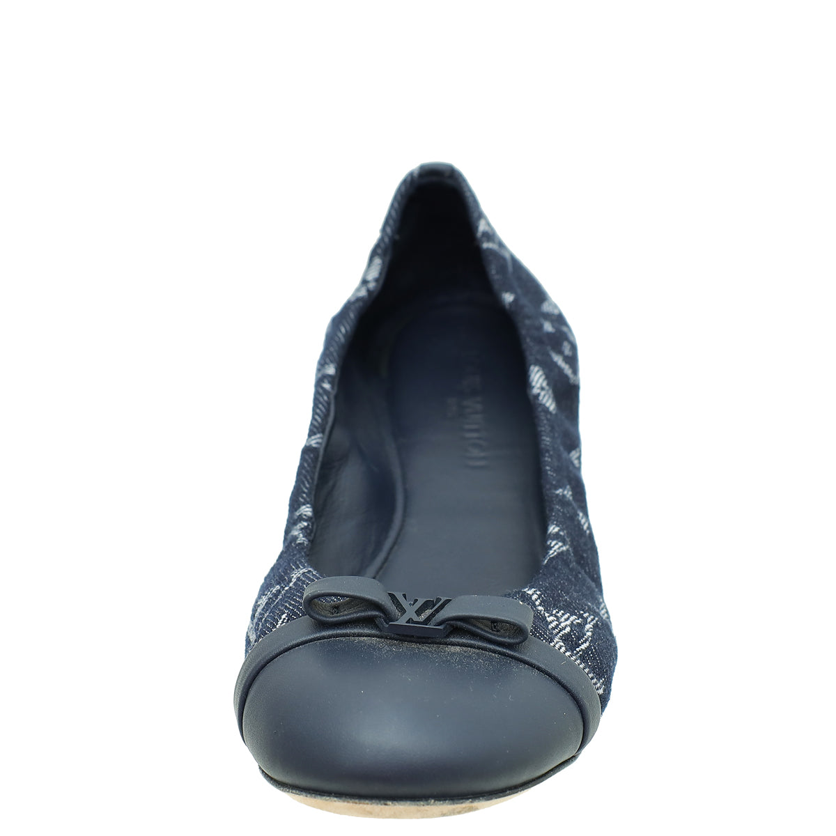 Louis Vuitton Navy Blue Monogram Denim Elba Elastic Ballerina 35-Louis Vuitton-THE CLOSET