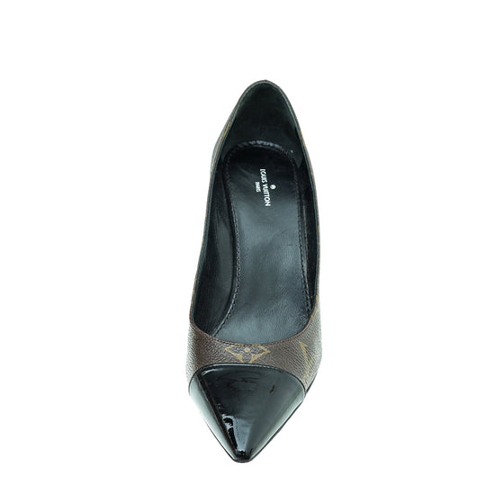 Louis VUITTON BLUE Leather Cap Toe Heels Pumps Shoes / FR 36,5 - NO BOX