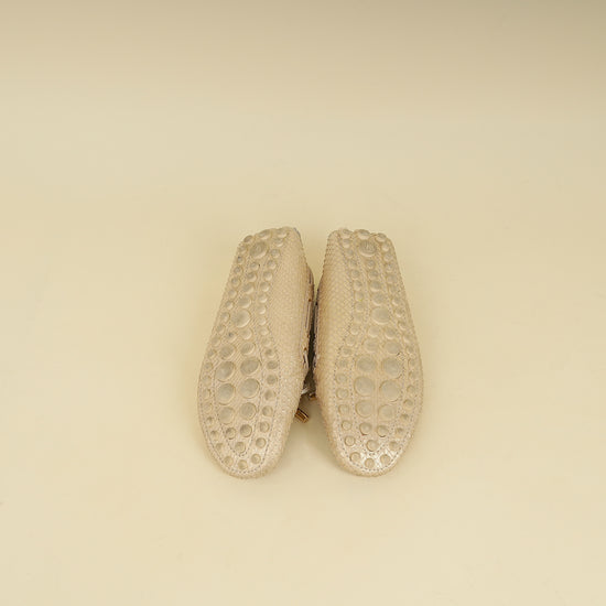 Louis Vuitton Light Gold Python Gloria Flat Loafer 36.5-Louis Vuitton-THE CLOSET