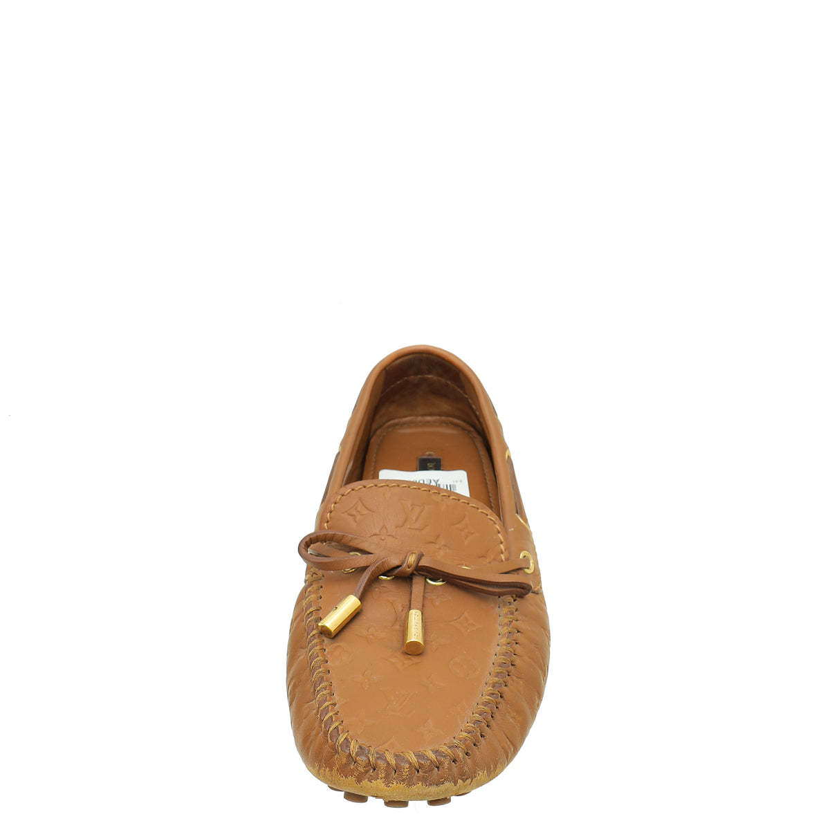 Louis Vuitton Brown Monogram Embossed Gloria Flat Loafer 36.5-Louis Vuitton-THE CLOSET