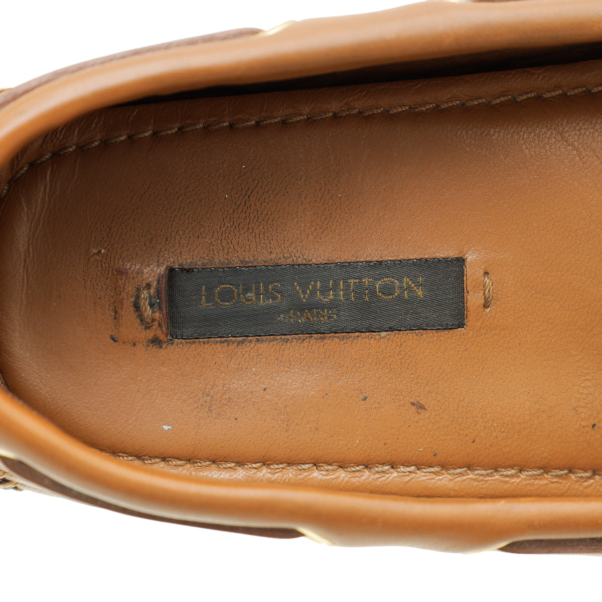 Louis Vuitton Brown Monogram Embossed Gloria Flat Loafer 36.5