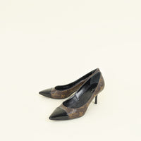 Louis Vuitton Monogram Black Cap Toe Fetish Pump 36.5