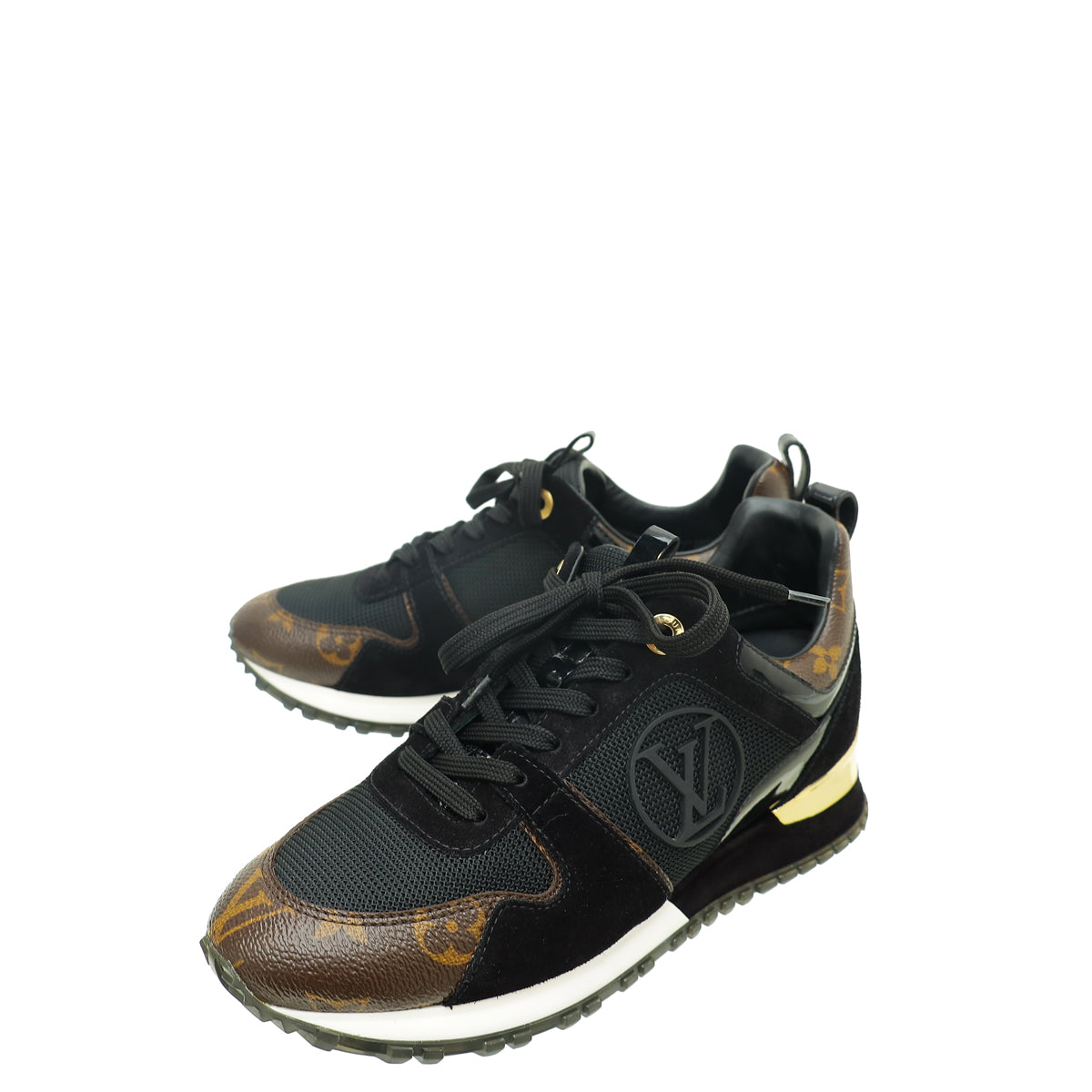 Louis Vuitton Monogram Black Run Away Sneakers 36-Louis Vuitton-THE CLOSET