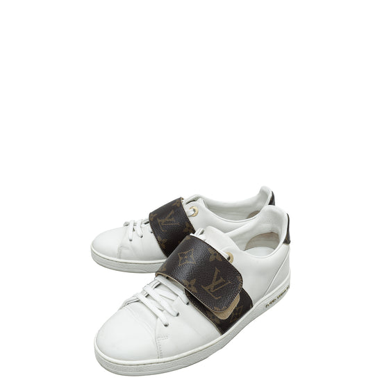 Louis Vuitton White Monogram Frontrow Sneakers 35 – The Closet
