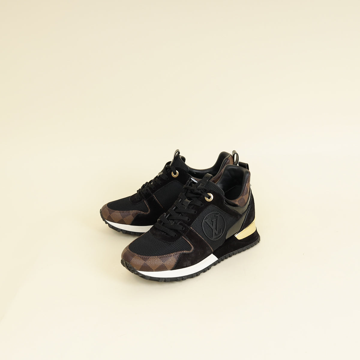 Louis Vuitton Damier Ebene Run Away Sneaker 36-Louis Vuitton-THE CLOSET