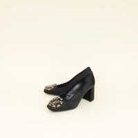 Louis Vuitton Black Madeleine Satin Silk Pump 36