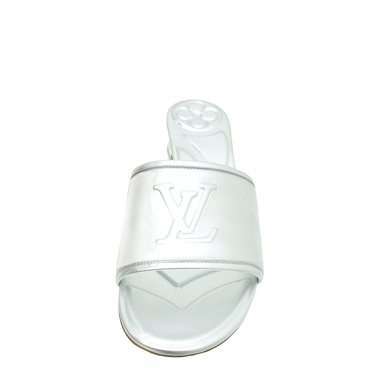 Louis Vuitton Metallic Silver Magnetic Mules 37.5-Louis Vuitton-THE CLOSET