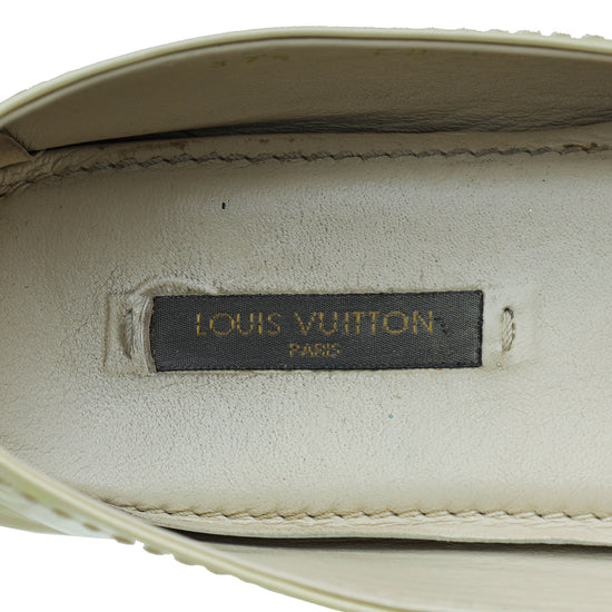 Louis Vuitton Beige Oxford Ballerina Flats 37.5