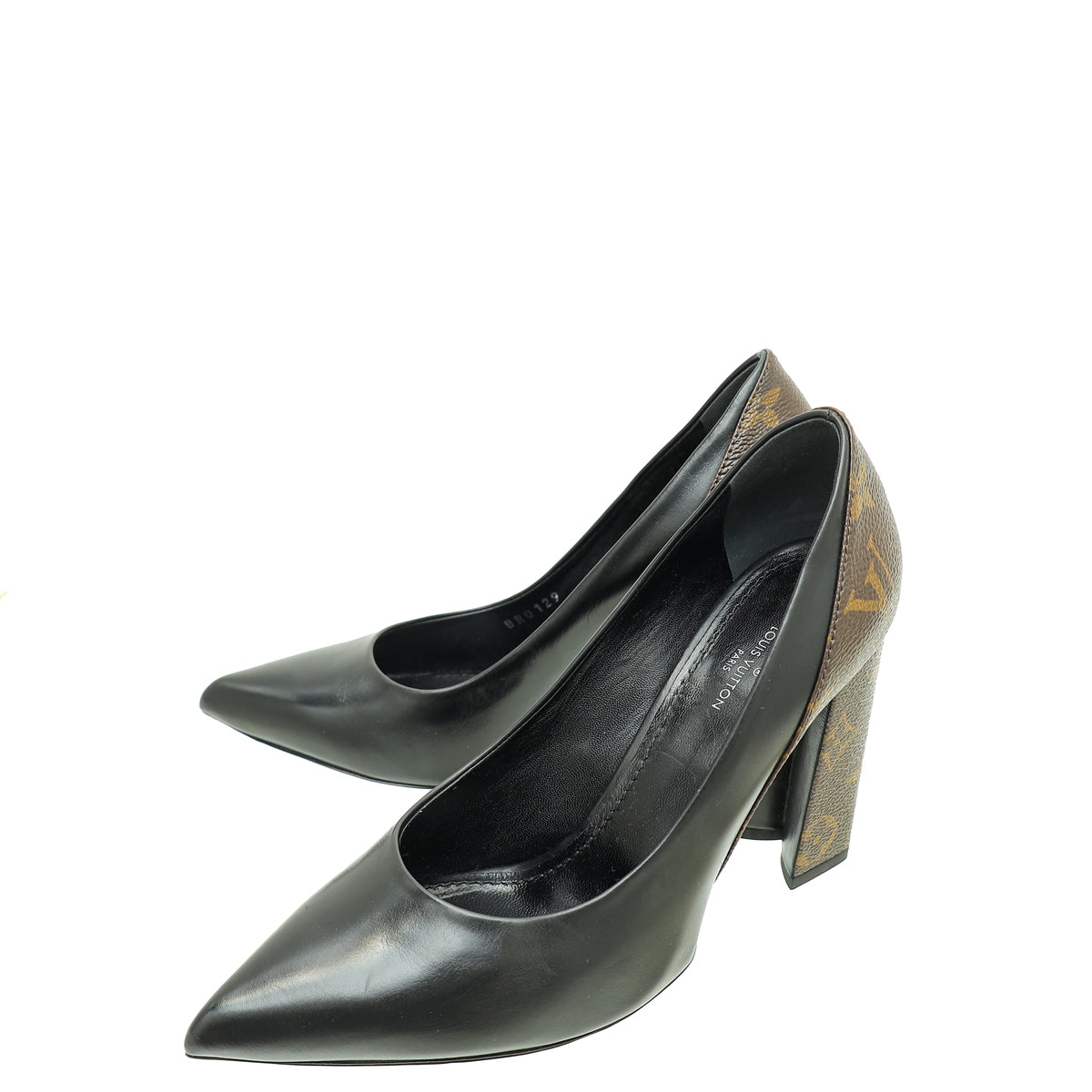 Louis Vuitton Monogram Black Matchmake Pump 37.5-Louis Vuitton-THE CLOSET