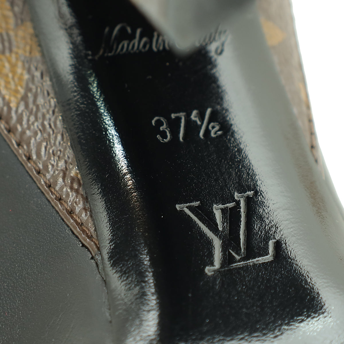 Louis Vuitton Monogram Black Matchmake Pump 37.5