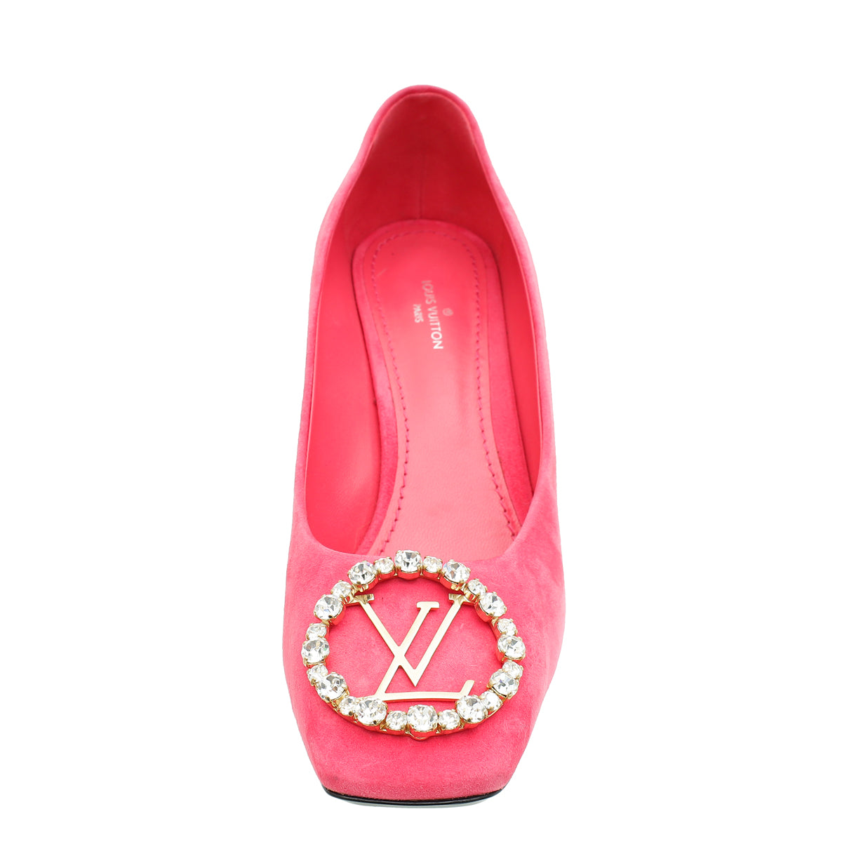 Louis Vuitton Pink Suede Madeleine Pump 37.5-Louis Vuitton-THE CLOSET