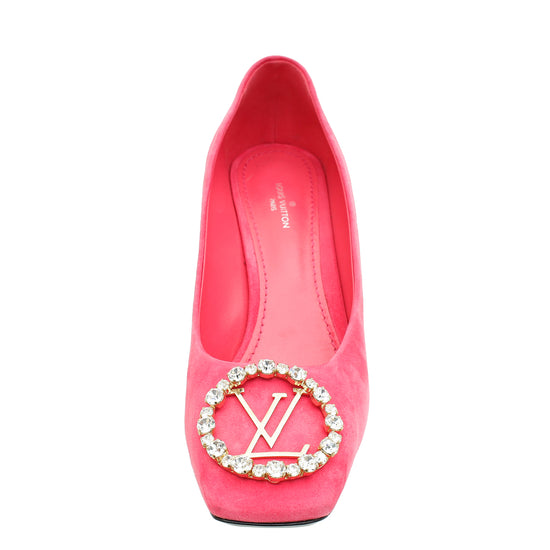 Louis Vuitton Pink Suede Madeleine Pump 37.5