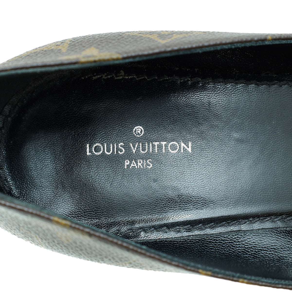Louis Vuitton Monogram Black Cherie Pump 37.5