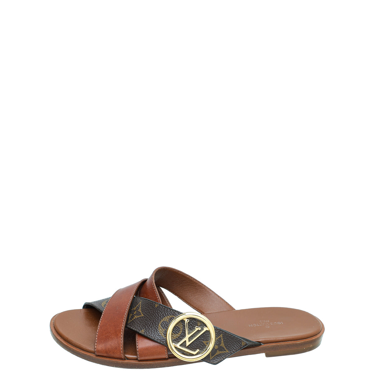 Louis Vuitton Bicolor Monogram Flat Sandals 37.5-Louis Vuitton-THE CLOSET