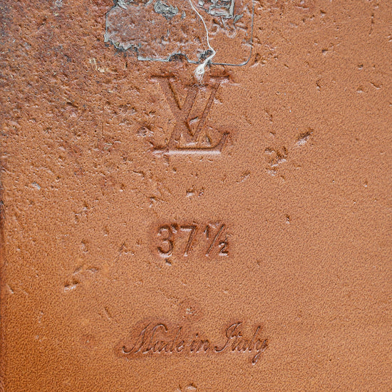 Louis Vuitton Brown Monogram Canvas Orange Leather Voyage Flat Thong Sandals  37,5 ref.265374 - Joli Closet