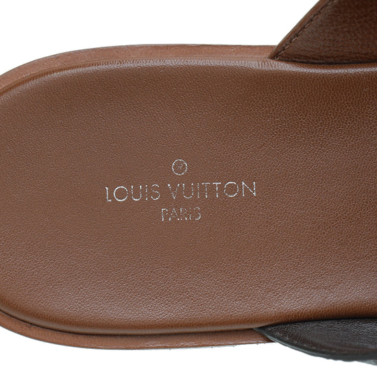 Louis Vuitton Bicolor Monogram Flat Sandals 37.5