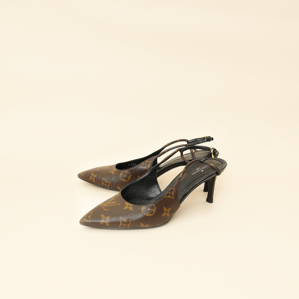 Louis Vuitton Monogram Cherie Slingback Pump 37.5-Louis Vuitton-THE CLOSET