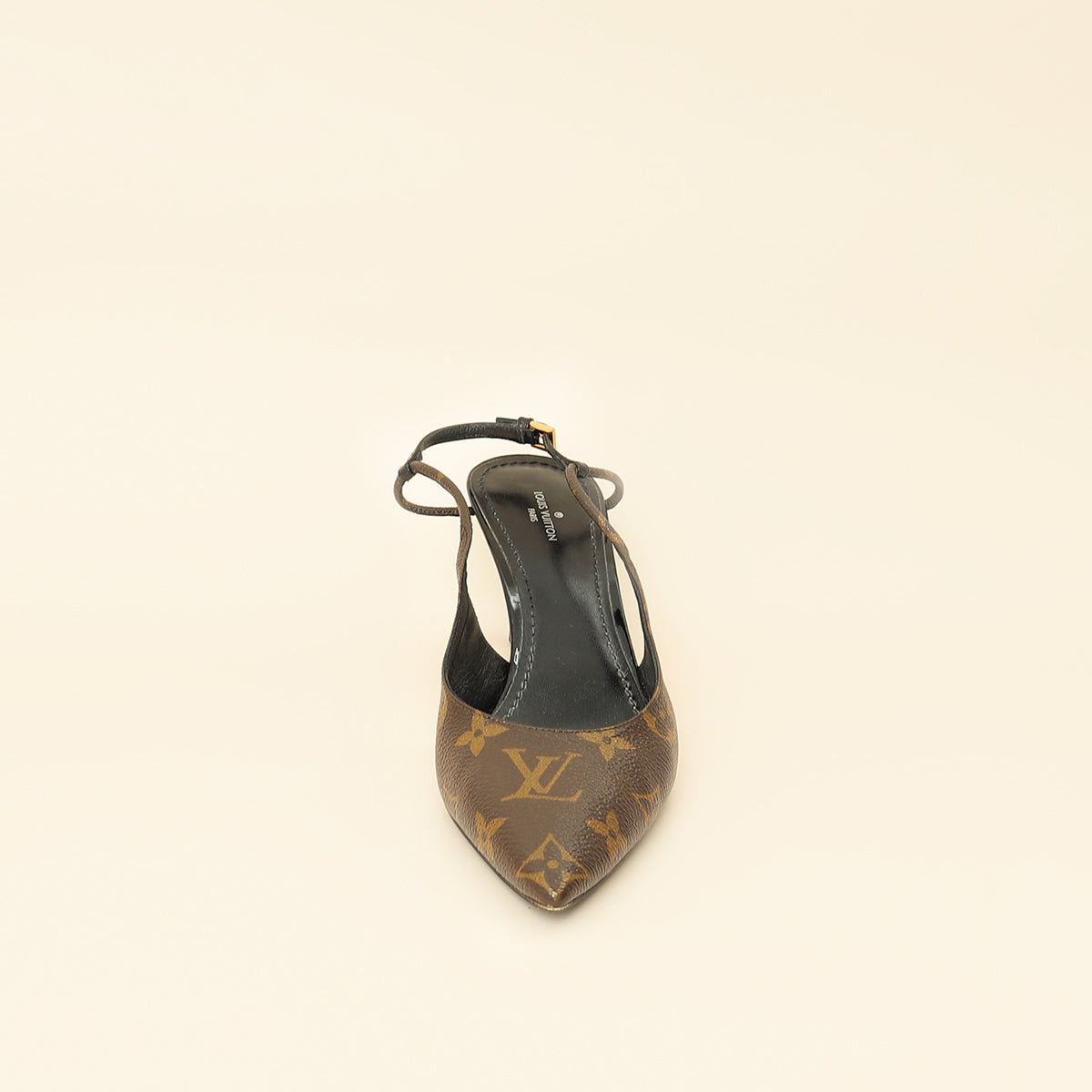 Louis Vuitton Monogram Cherie Slingback Pump 37.5-Louis Vuitton-THE CLOSET