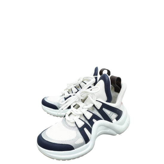 LOUIS VUITTON Calfskin Technical Nylon LV Archlight Sneakers 37
