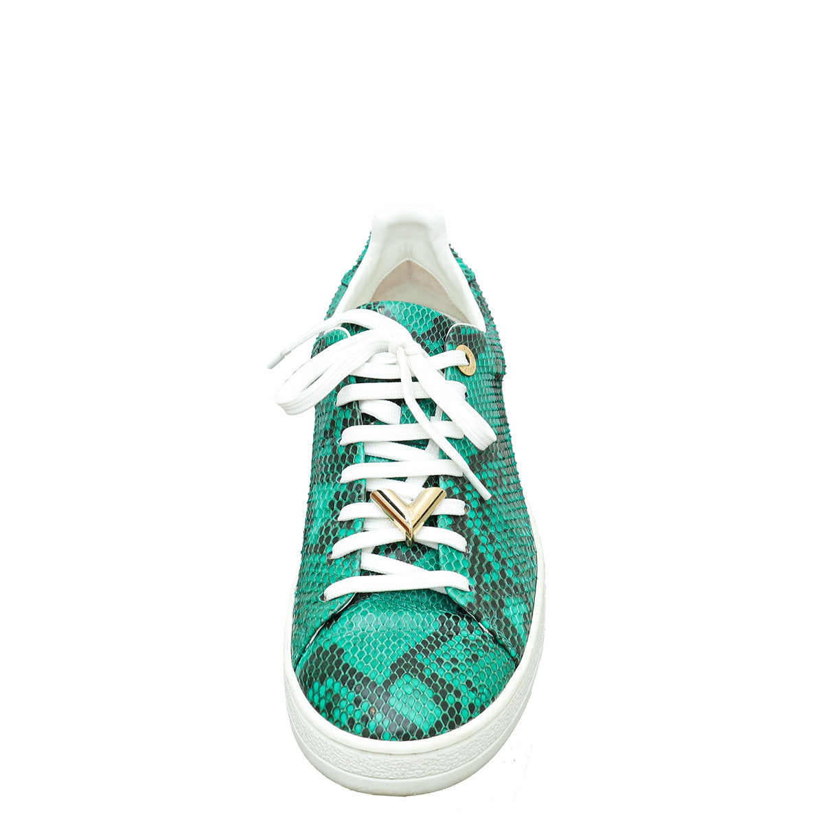 Louis Vuitton "Dubai Exclusive" Bicolor Python Frontrow Sneakers 37.5-Louis Vuitton-THE CLOSET