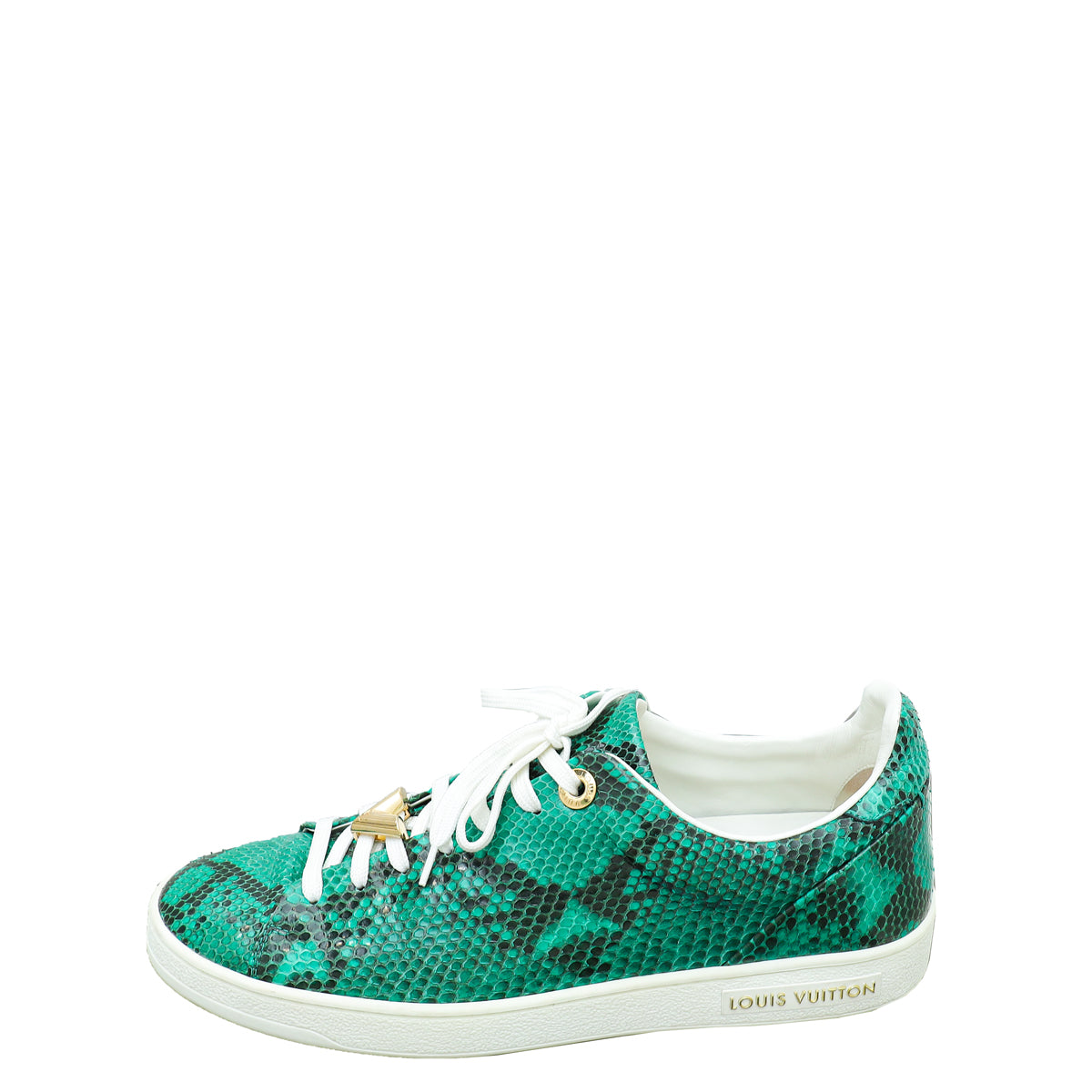 Louis Vuitton "Dubai Exclusive" Bicolor Python Frontrow Sneakers 37.5