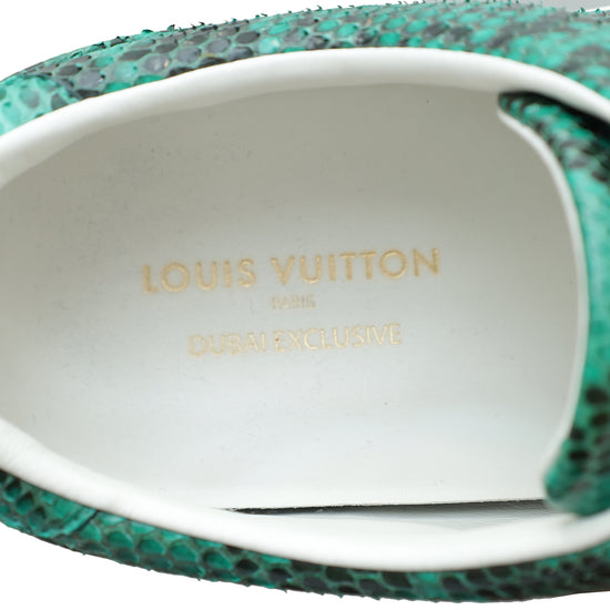 Louis Vuitton "Dubai Exclusive" Bicolor Python Frontrow Sneakers 37.5