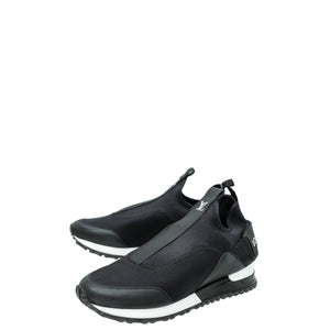 Louis Vuitton Black Neoprene Slip on Run Away Sneakers 37