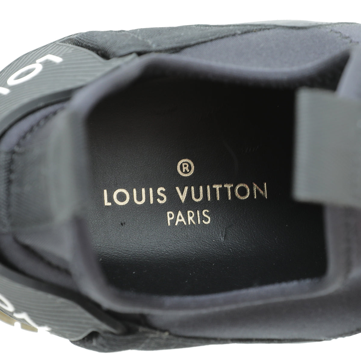 Louis Vuitton Black Neoprene Slip On Run Away Sneakers 37