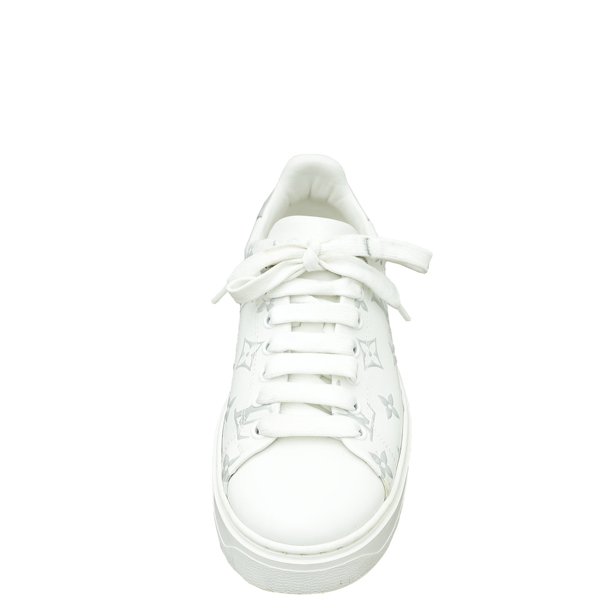 Louis Vuitton Bicolor Monogram Debossed Timeout Sneaker 37