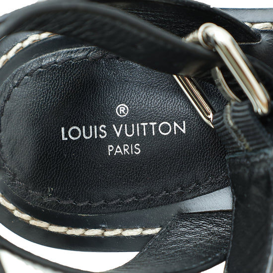 Louis Vuitton Bicolor Academy Flat Sandals 37