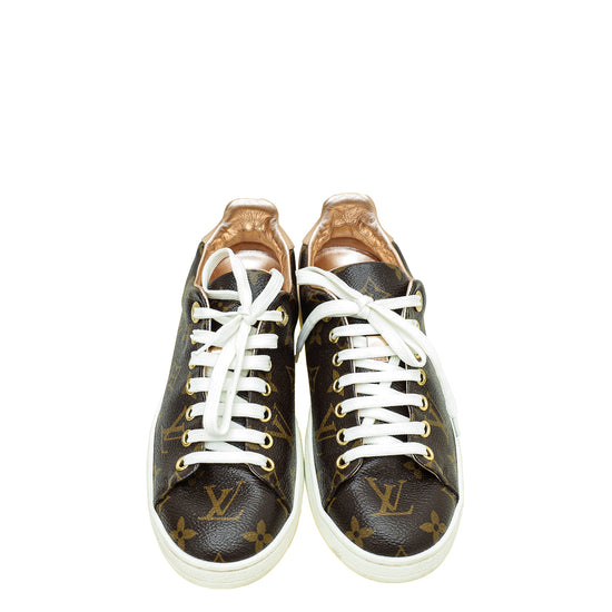 Authentic Louis Vuitton Multicolor Monogram Coated Canvas Leather Sneakers  7.5