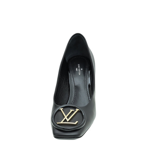 Louis Vuitton Black Smooth Leather Heels