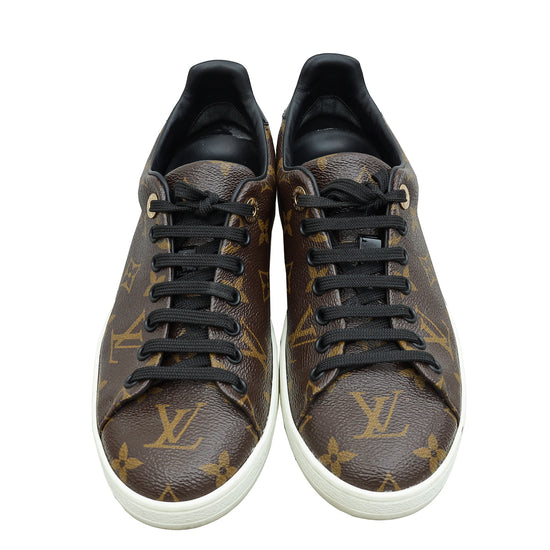 Load image into Gallery viewer, Louis Vuitton Bicolor Monogram Frontrow Sneakers 37
