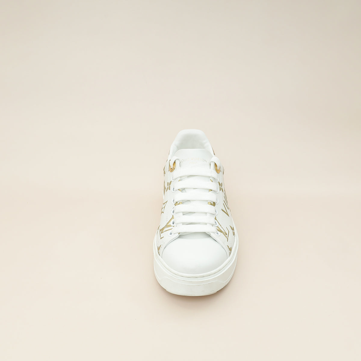 Louis Vuitton Bicolor Monogram Embossed Time Out Sneaker 37-Louis Vuitton-THE CLOSET