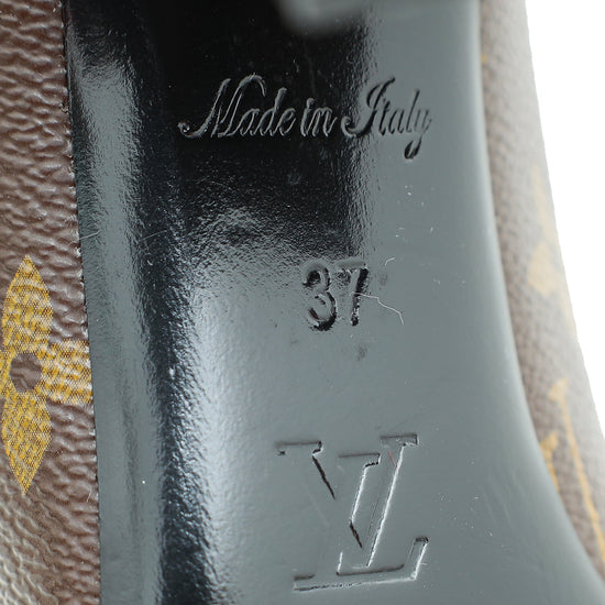 Louis Vuitton Monogram Madeleine Block Heel Pump 37