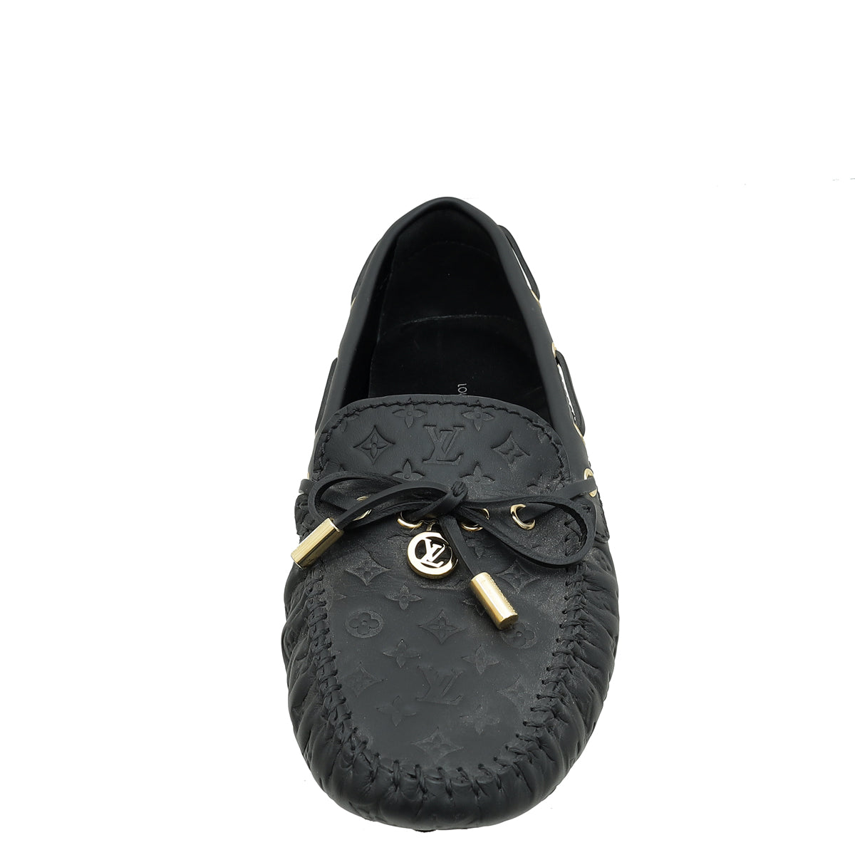 Louis Vuitton Black Gloria Flat Loafers 38.5-Louis Vuitton-THE CLOSET