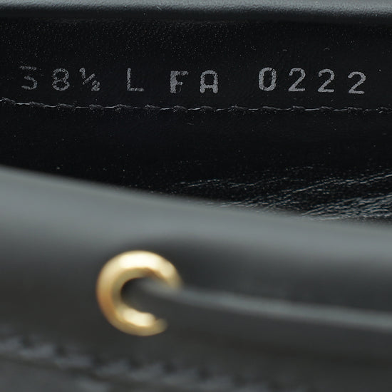 Louis Vuitton Black Gloria Flat Loafers 38.5