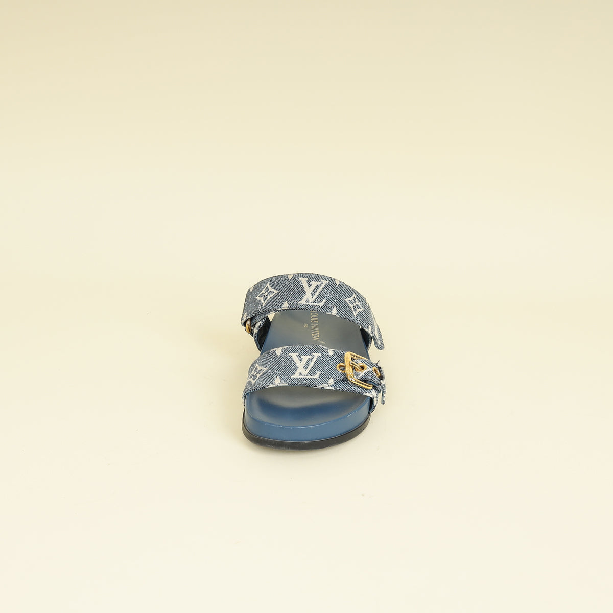 Louis Vuitton Blue Bom Dia Flat Comfort Mule 38.5